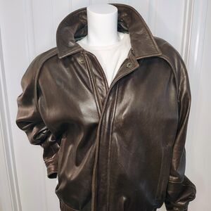Habitat Leather Bomber Jacket - Mens